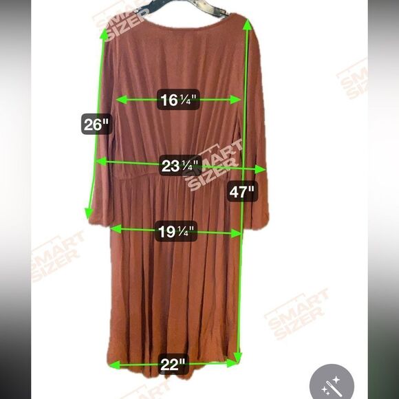 A Pea in the Pod Sz S Rust Boho Flowy Maternity Pregnancy Rayon Dress - Picture 7 of 8